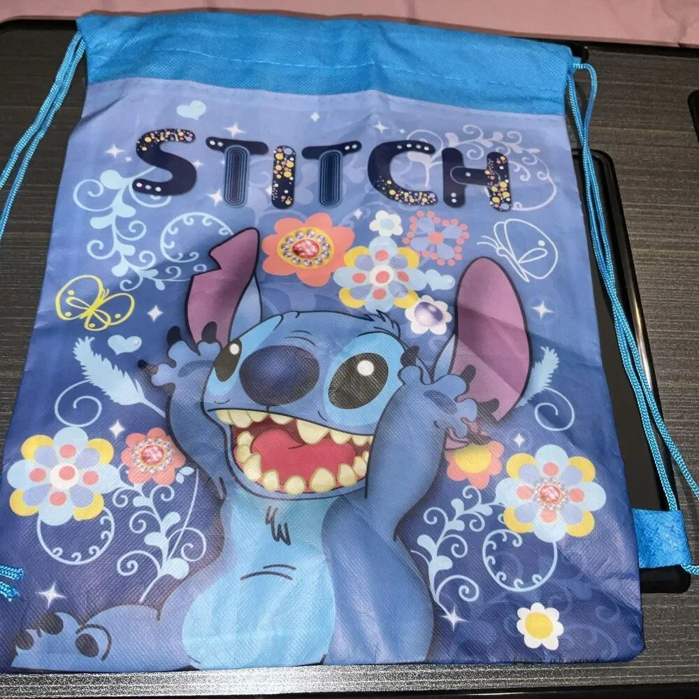 Lilo & Stitch Drawstring Blue Cinch Sack String Backpack School Gym Choose Color